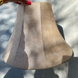 Tan faux leather lamp shade